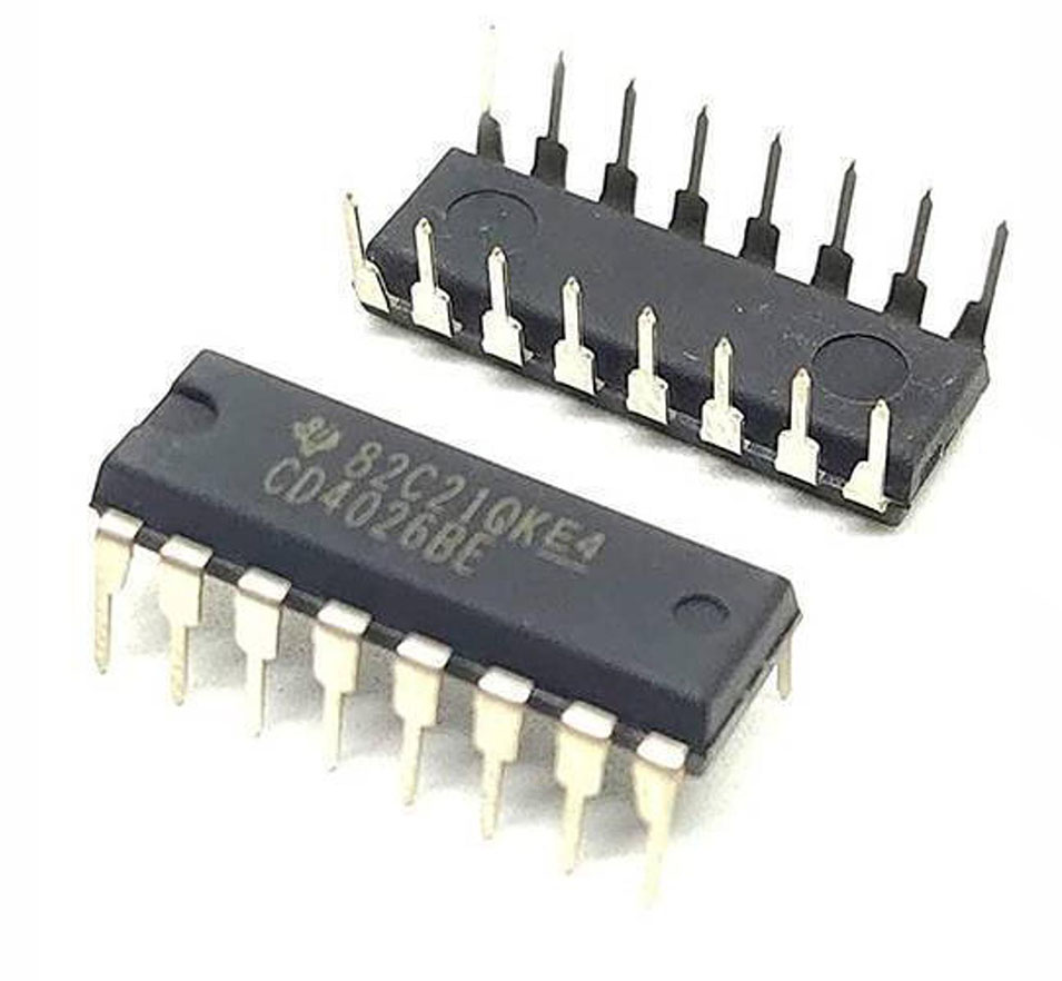 CD4026BE IC/ 4026 DIP-16 Pin Package Joh-nson Decade Counter with Seven Segment Display Driver CMOS IC